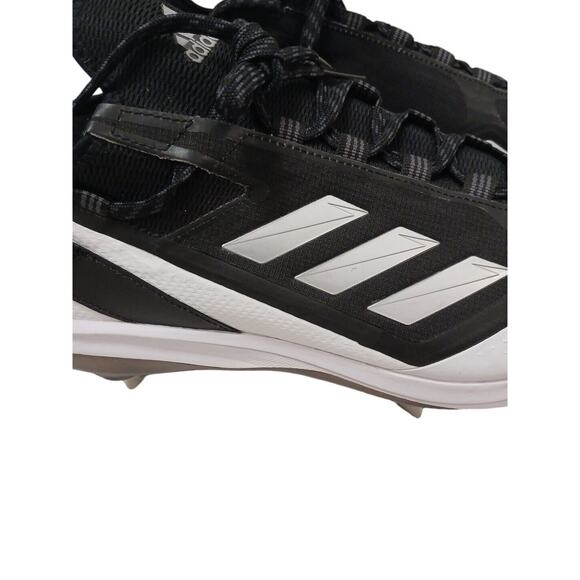 Adidas Icon 7 Baseball Cleats Mens Sz 13 Black 3 Stripes Boost Metal BRAND NEW! - Picture 2 of 16